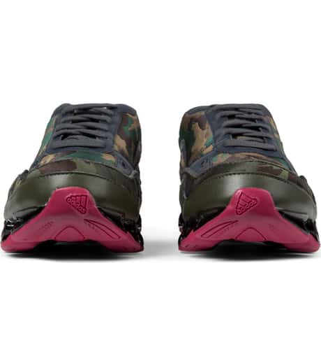 adidas Originals Pink/Camo Raf Simons x Adidas Bounce Sneakers HBX