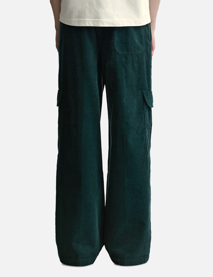 Shop Acne Studios Corduroy Cargo Pants In Green