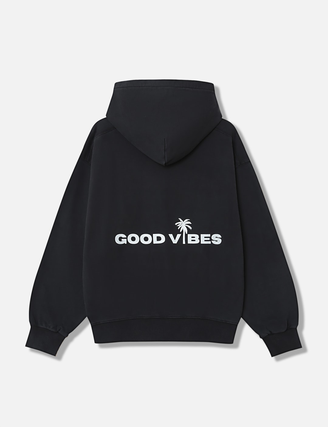 "Good Vibes Black Washed Out" Hoodie view 9