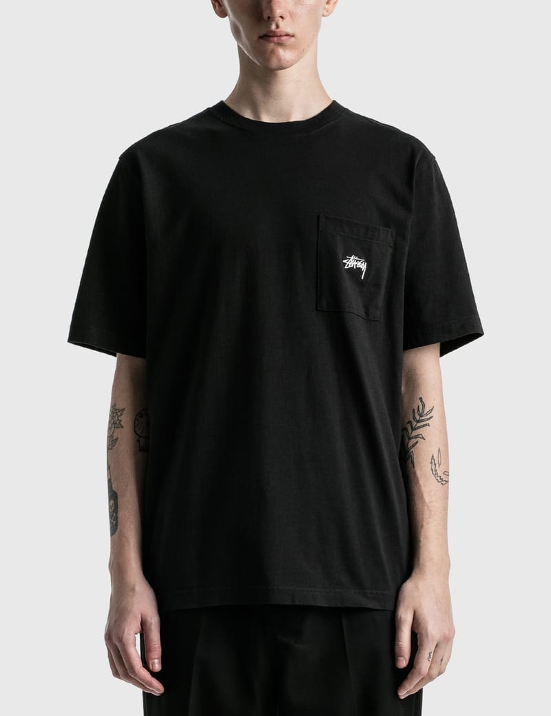 mens black stussy t shirt