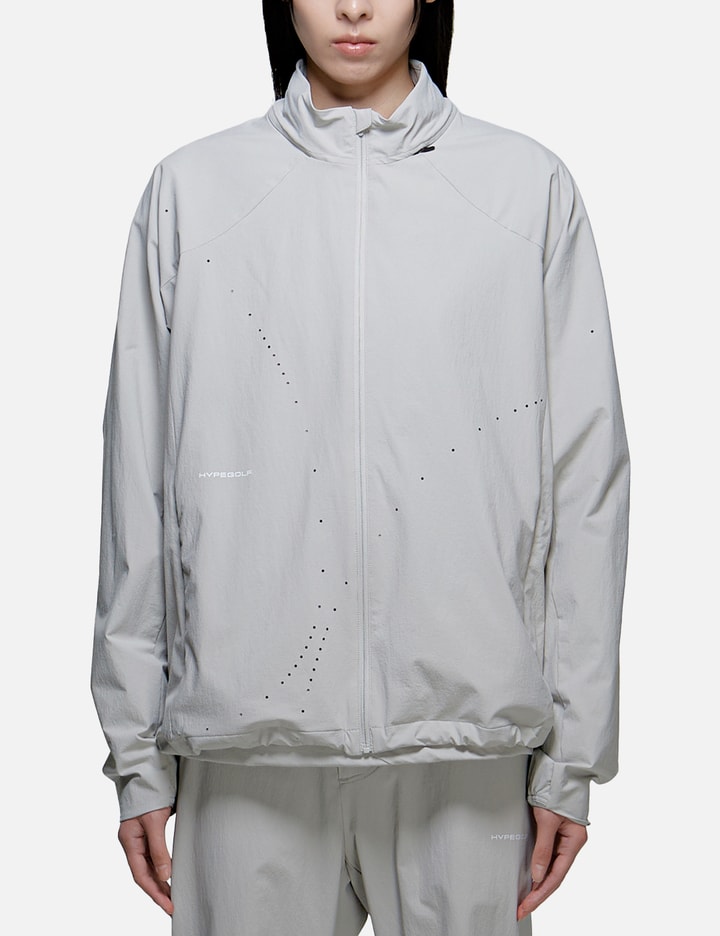 Hypegolf X Post Archive Faction (paf) Perforated Windbreaker In Grey