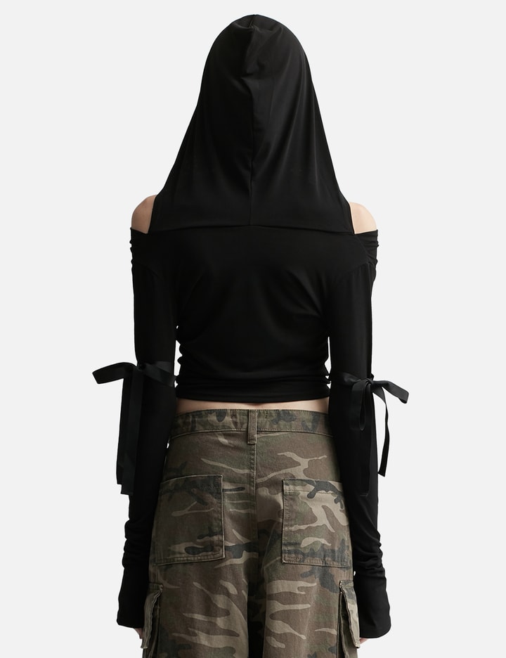 Hoodie Ribbon Drape Top Placeholder Image