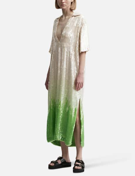 HAND EMBROIDERED EVERGREEN POLO DRESS view 11
