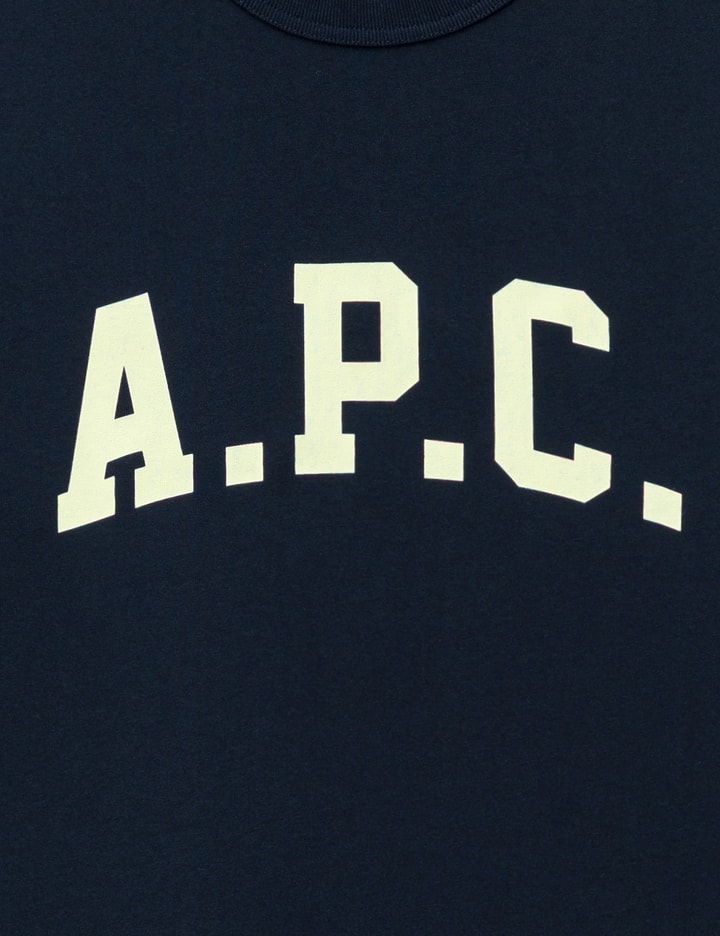 Apc Logo Cotton T-shirt In Blue