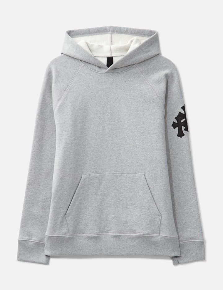 Chrome Hearts Paper Jam Cross Hoodie In Gray