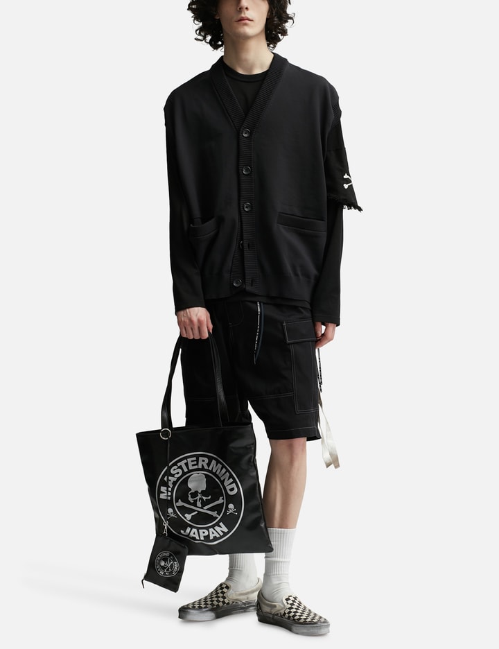 Shop Mastermind Japan Leather Tote Bag In Black