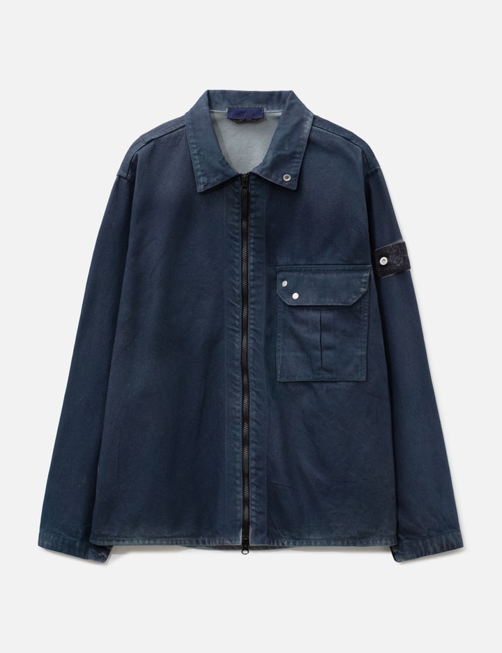 Stone Island Hand Sprayed Reflective Zip-Up Overshirt