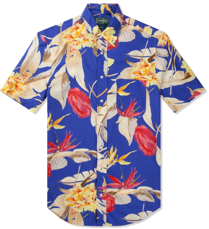 Gitman Vintage Multicolor Print Birds Of Paradise S/S