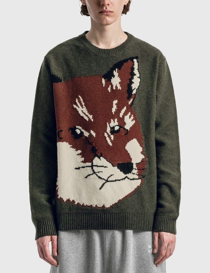 Oversized Fox Head Jacquard Pullover Placeholder Image