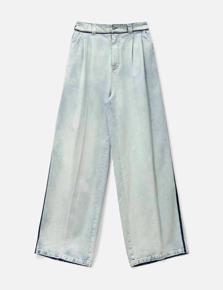 Maison Margiela Memory Of Oversized Jeans In Green