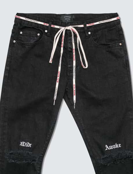 Represent Wide Awake Destroyer Denim Jeans HBX - Main Image