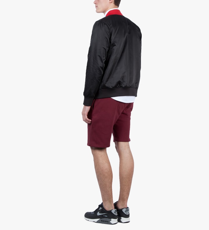 Stüssy Dark Red No.4 Stack Sweat Short