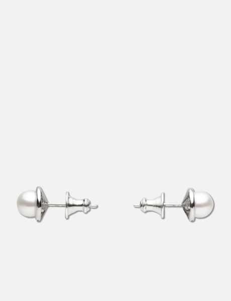 Cold White 6mm Pearl Earrings view 6