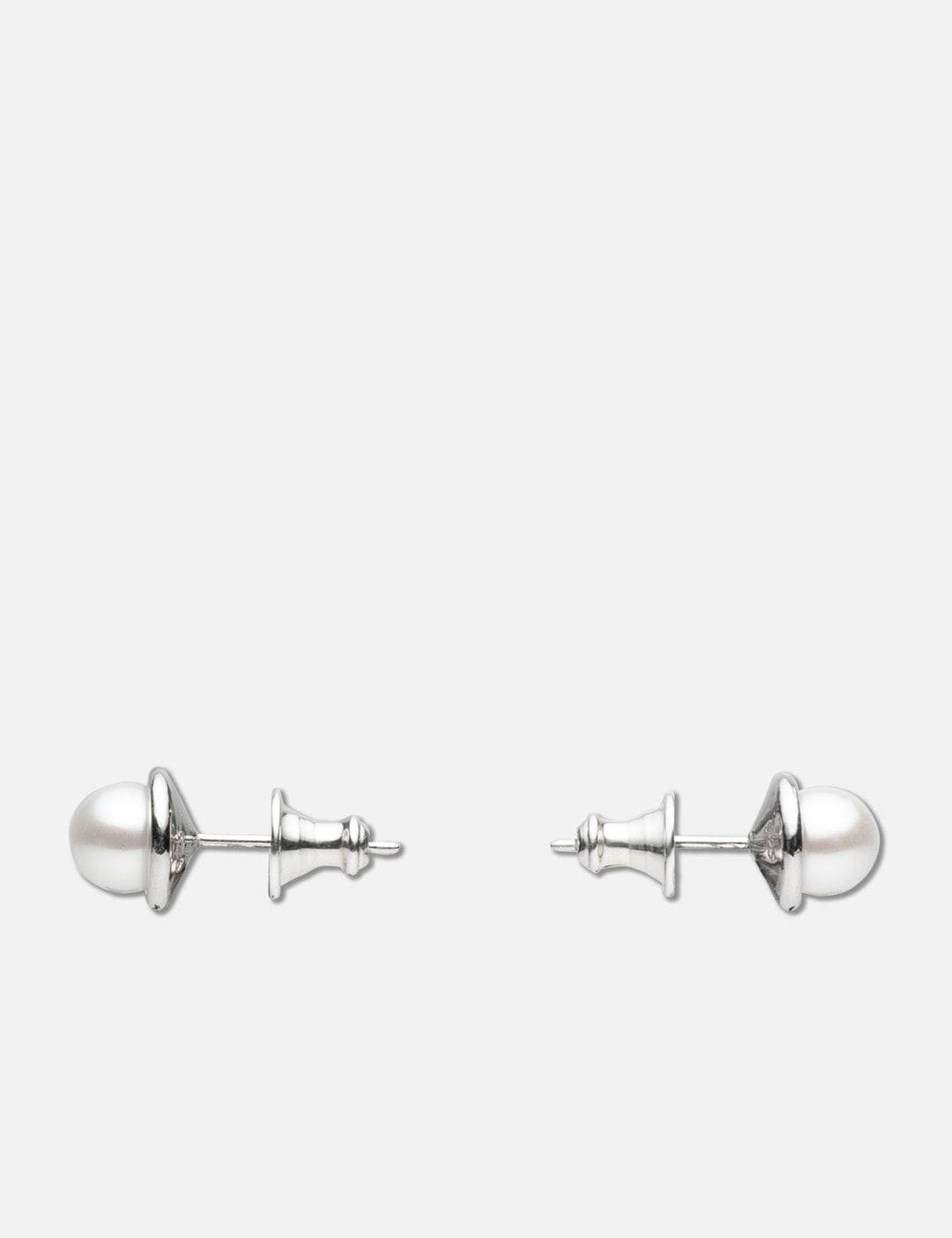 Cold White 6mm Pearl Earrings view 7