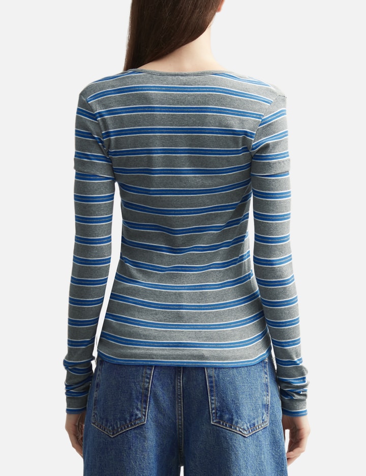 Ganni Long-Sleeve Top In Stripe