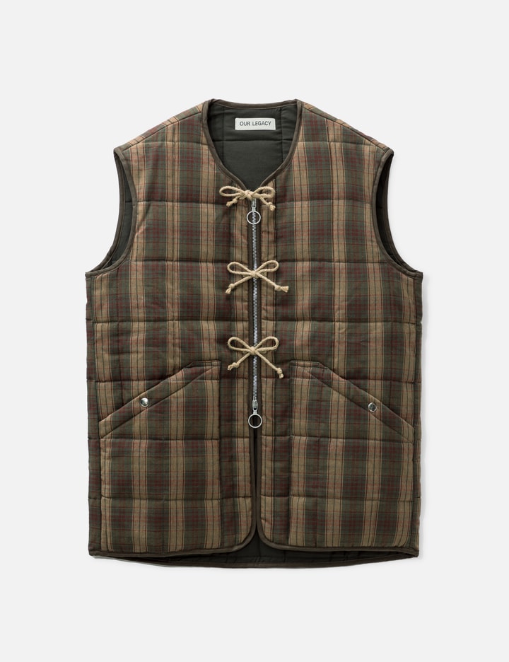 Our Legacy Reversible Padded Vest In Brown