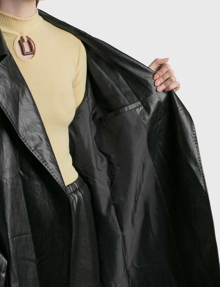 Faux Leather Trench Coat Placeholder Image