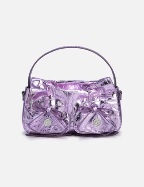 Acne Studios MULTIPOCKET MICRO CROSSBODY CRINKLED METALLIC