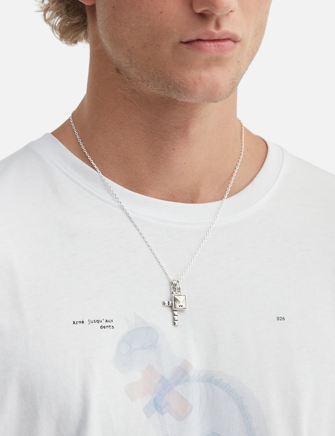 Studded Cross Necklace view 9