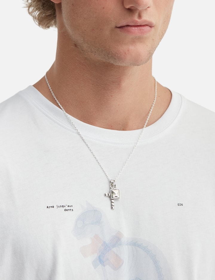 Studded Cross Necklace view 3