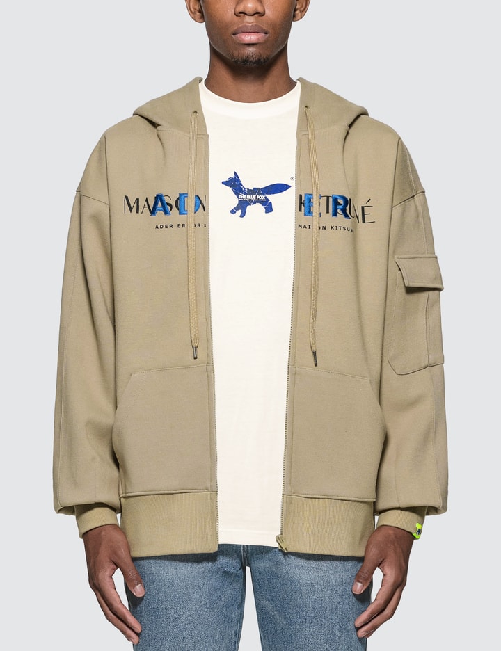 Ader Error x Maison Kitsune Fox Mustache Zip-Up Hoodie Placeholder Image