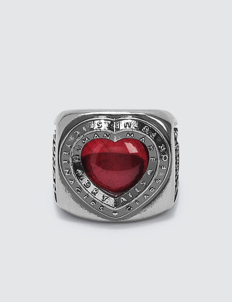 HUMAN MADE Brass Collegiate Heart Ring Release