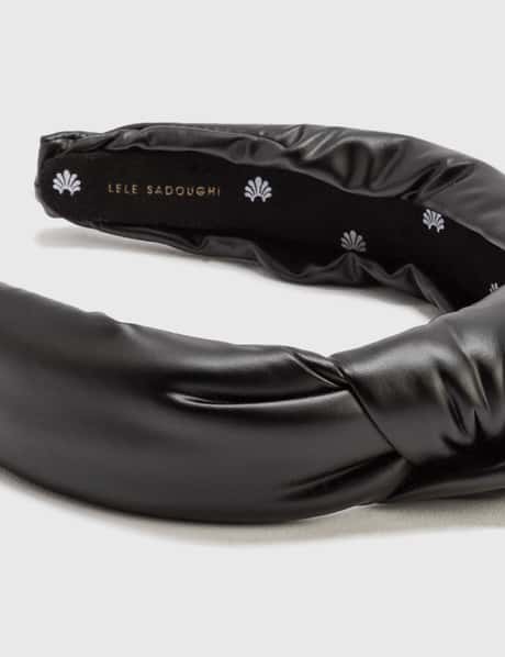 Lele Sadoughi - Faux Leather Knotted Headband | HBX display picture 3