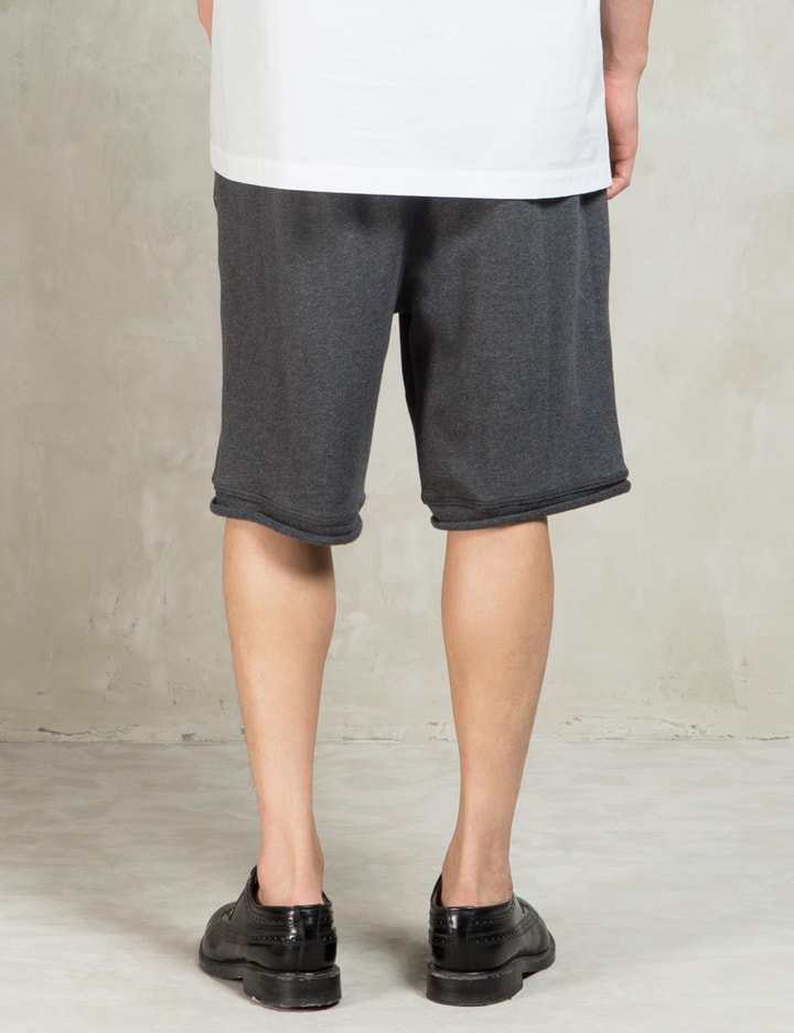 Charcoal Melange Leather Cording Shorts Placeholder Image