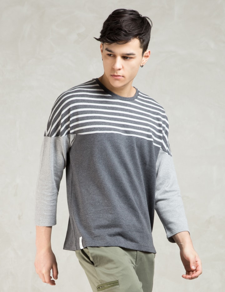 Grey L/S Stripe Patch Tee Placeholder Image