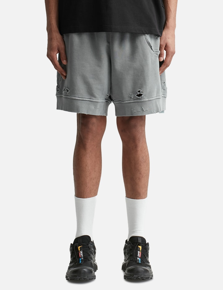 001-X - Ruin Distressed Sweat Shorts Placeholder Image