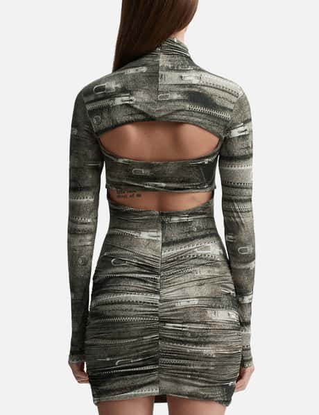 Elena Zipper Turtleneck Mini Dress view 9