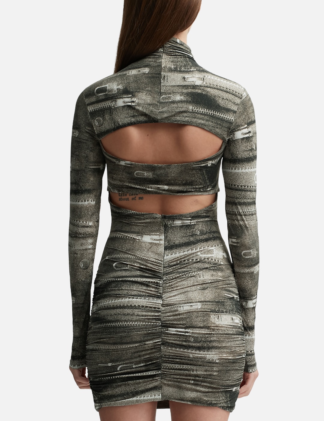 Elena Zipper Turtleneck Mini Dress view 15