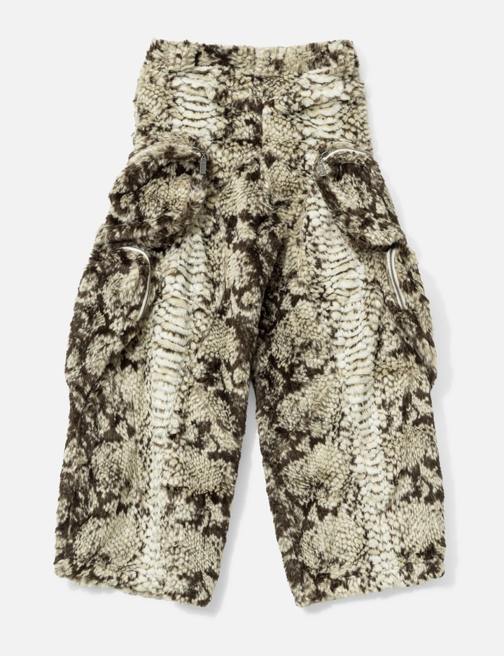 Thought We Friends Snakes Pants Faux Fur Pocket Pants