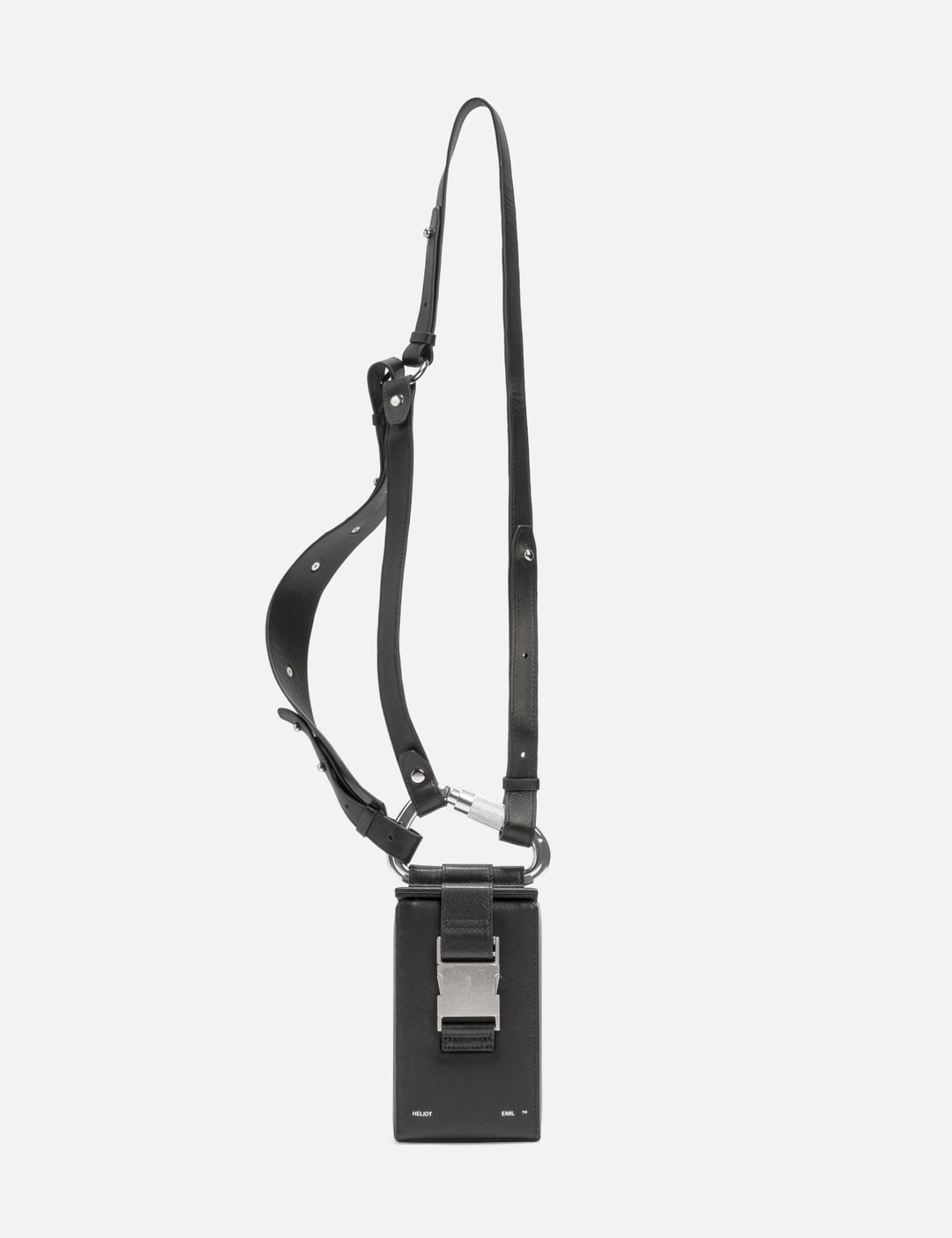 Heliot Emil LEATHER PHONE HOLDER HARNESS - BLACK