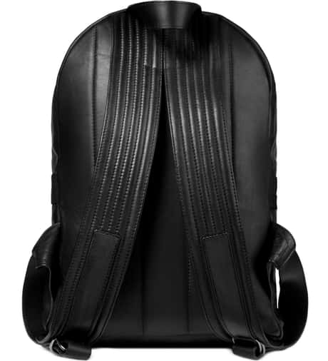 Doma Black Leather Drawstring Flap Backpack SILENT DAMIR DOMA - Black Bango Backpack | HBX main image 2