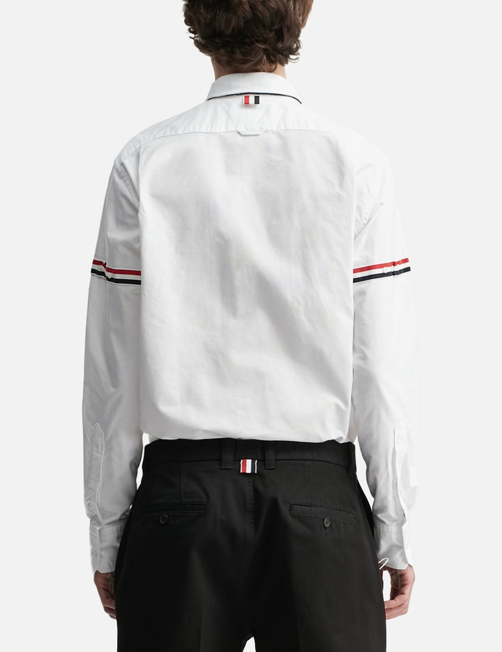 White Oxford Striped Grosgrain Armband Classic Shirt Placeholder Image