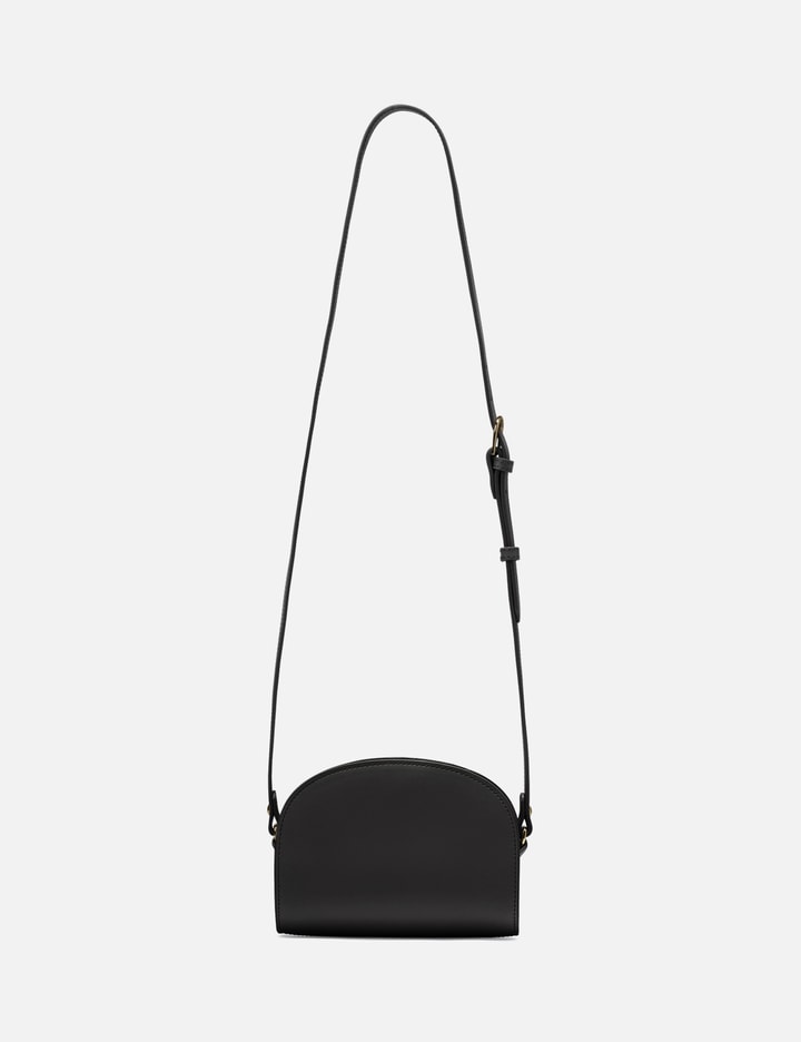 Black Leather Demi Lune Shopper