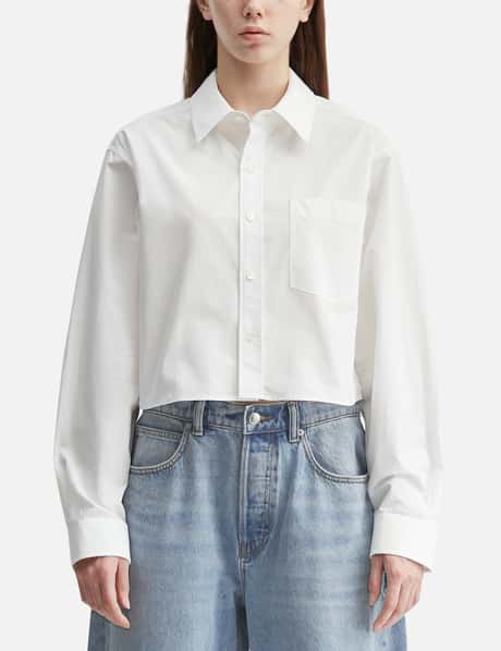 Embroidered Logo Cropped Shirt view 10
