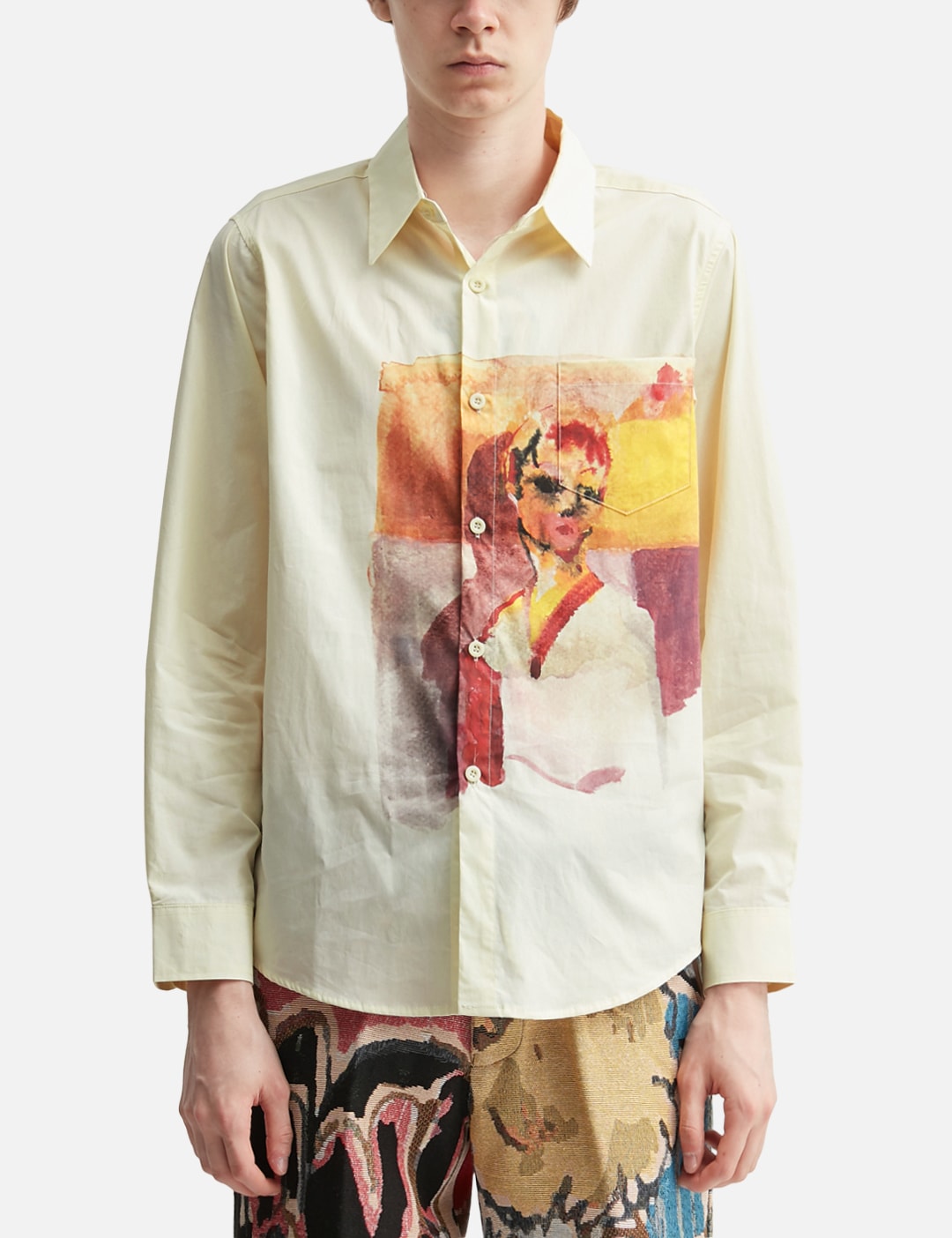 Girl Painting Button Up Shirt view 11