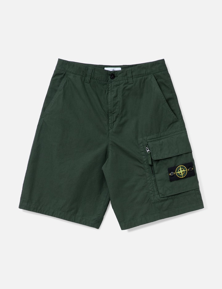 Stone Island Canvas Weave Cotton Shorts