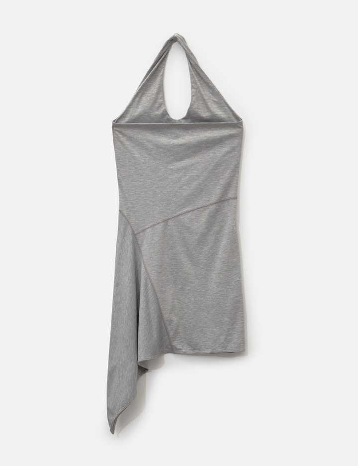 anggae Unbalanced Halter Minidress