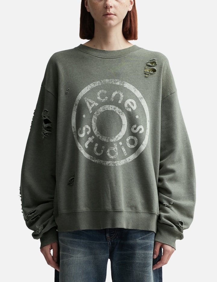 Logo Print Distressed Sweater Placeholder Image