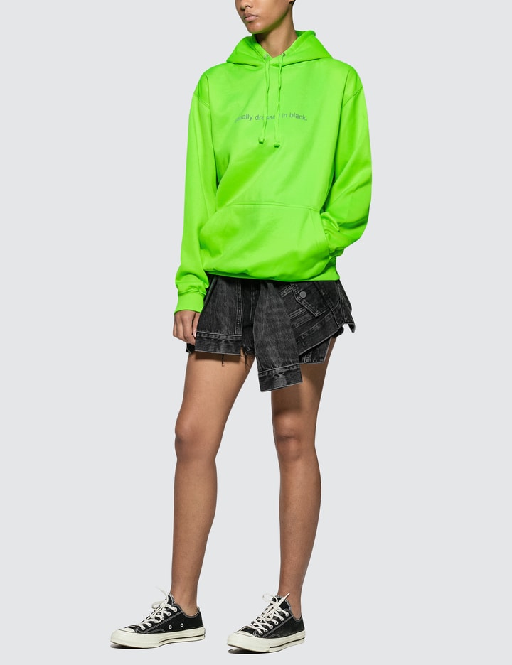 Usually Dressed In Black. Neon Hoodie Placeholder Image