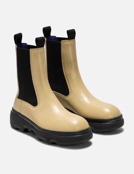 Burberry Leather Creeper Chelsea Boots HBX