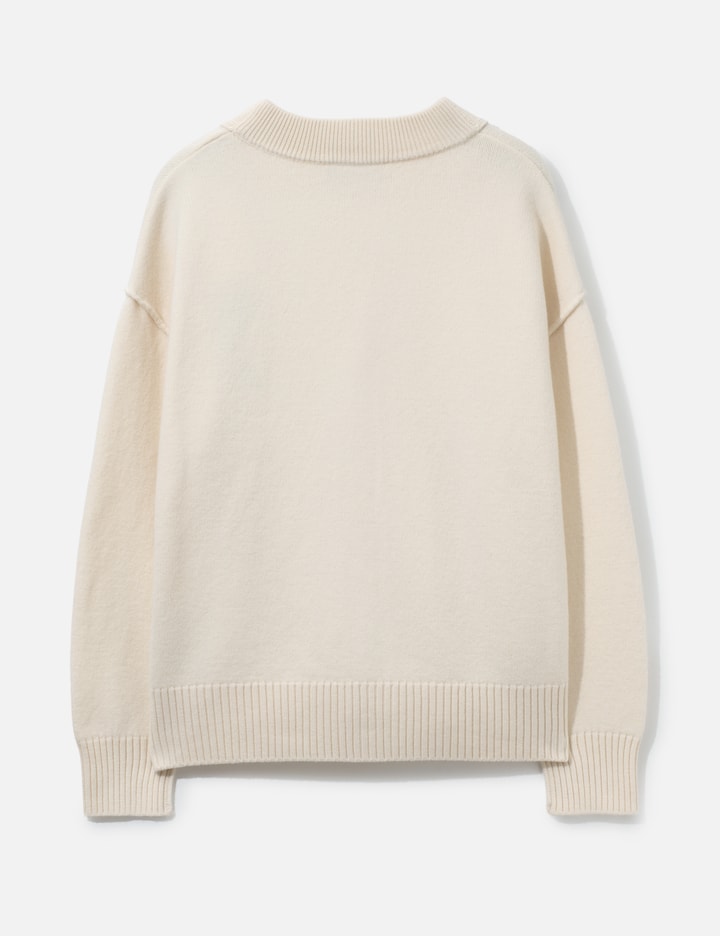 Ami Wool Cardigan With Ami De Coeur
