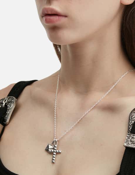 Studded Cross Necklace view 8