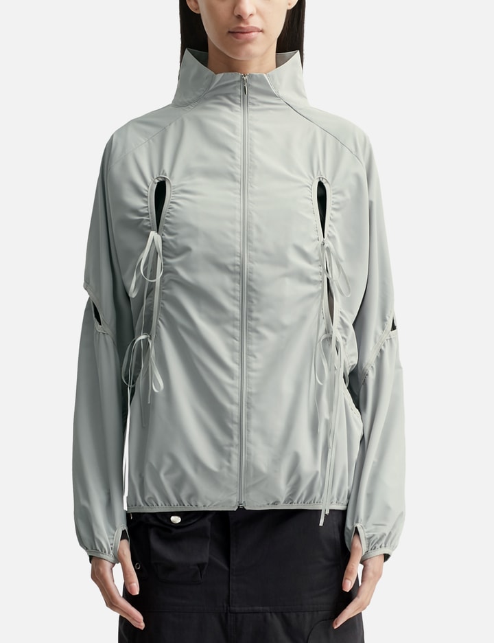 Nache Cut-out Wind Breaker In Gray