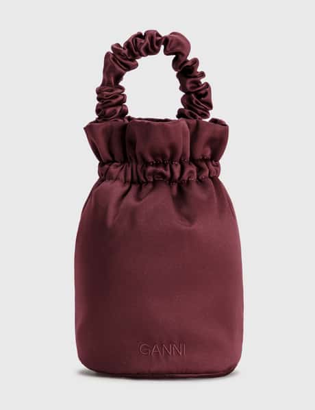 Ganni Occasion Ruched Top Handle Bag