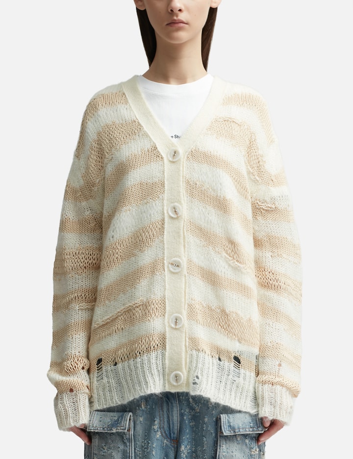 Acne Studios Ssense Exclusive Beige Cardigan In White