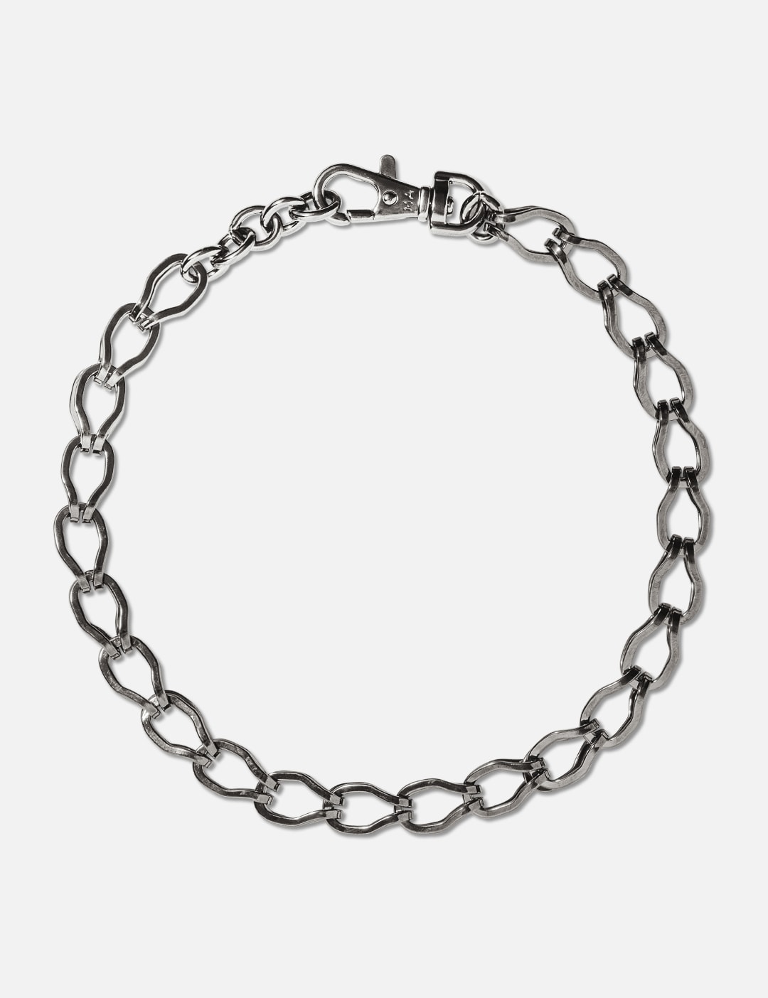 Martine Ali FOX CHAIN - GUNMETAL - シルバーチェーン。クラスプ留め 